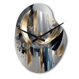 Abstract Shapes And Lines I - Asymmetric Metal Wall Clock