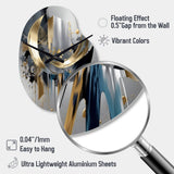 Abstract Shapes And Lines I - Asymmetric Metal Wall Clock