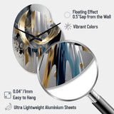 Abstract Shapes And Lines I - Asymmetric Metal Wall Clock