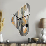 Abstract Shapes And Lines II - Asymmetric Metal Wall Clock