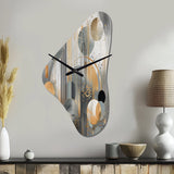 Abstract Shapes And Lines II - Asymmetric Metal Wall Clock