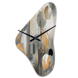 Abstract Shapes And Lines II - Asymmetric Metal Wall Clock