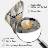 Abstract Shapes And Lines II - Asymmetric Metal Wall Clock