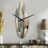 Abstract Shapes And Lines II - Asymmetric Metal Wall Clock