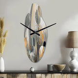 Abstract Shapes And Lines II - Asymmetric Metal Wall Clock