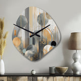 Abstract Shapes And Lines II - Asymmetric Metal Wall Clock