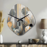 Abstract Shapes And Lines II - Asymmetric Metal Wall Clock