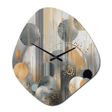 Abstract Shapes And Lines II - Asymmetric Metal Wall Clock