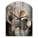 Abstract Shapes And Lines III - Asymmetric Metal Wall Clock