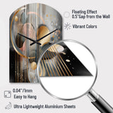 Abstract Shapes And Lines III - Asymmetric Metal Wall Clock