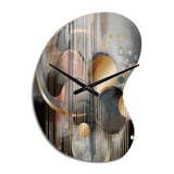 Abstract Shapes And Lines III - Asymmetric Metal Wall Clock