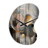 Abstract Shapes And Lines III - Asymmetric Metal Wall Clock