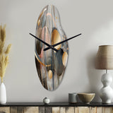 Abstract Shapes And Lines III - Asymmetric Metal Wall Clock