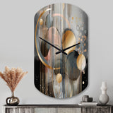 Abstract Shapes And Lines III - Asymmetric Metal Wall Clock