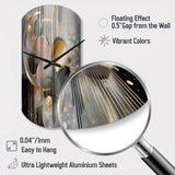 Abstract Shapes And Lines III - Asymmetric Metal Wall Clock