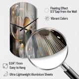 Abstract Shapes And Lines III - Asymmetric Metal Wall Clock