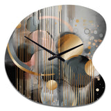 Abstract Shapes And Lines III - Asymmetric Metal Wall Clock