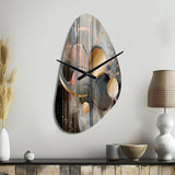 Abstract Shapes And Lines III - Asymmetric Metal Wall Clock