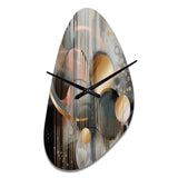 Abstract Shapes And Lines III - Asymmetric Metal Wall Clock