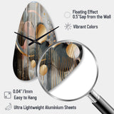 Abstract Shapes And Lines III - Asymmetric Metal Wall Clock