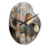 Abstract Shapes And Lines III - Asymmetric Metal Wall Clock