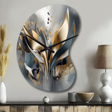 Abstract Shapes And Lines IV - Asymmetric Metal Wall Clock