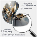 Abstract Shapes And Lines IV - Asymmetric Metal Wall Clock