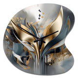 Abstract Shapes And Lines IV - Asymmetric Metal Wall Clock