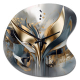 Abstract Shapes And Lines IV - Asymmetric Metal Wall Clock