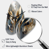 Abstract Shapes And Lines IV - Asymmetric Metal Wall Clock