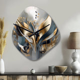 Abstract Shapes And Lines IV - Asymmetric Metal Wall Clock