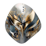 Abstract Shapes And Lines IV - Asymmetric Metal Wall Clock
