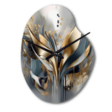 Abstract Shapes And Lines IV - Asymmetric Metal Wall Clock