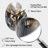 Abstract Shapes And Lines IV - Asymmetric Metal Wall Clock