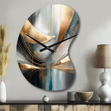 Abstract Shapes And Lines V - Asymmetric Metal Wall Clock
