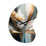 Abstract Shapes And Lines V - Asymmetric Metal Wall Clock
