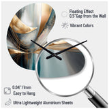 Abstract Shapes And Lines V - Asymmetric Metal Wall Clock
