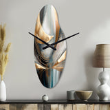 Abstract Shapes And Lines V - Asymmetric Metal Wall Clock