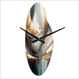 Abstract Shapes And Lines V - Asymmetric Metal Wall Clock