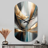 Abstract Shapes And Lines V - Asymmetric Metal Wall Clock