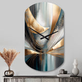 Abstract Shapes And Lines V - Asymmetric Metal Wall Clock