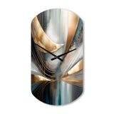 Abstract Shapes And Lines V - Asymmetric Metal Wall Clock