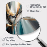 Abstract Shapes And Lines V - Asymmetric Metal Wall Clock