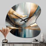 Abstract Shapes And Lines V - Asymmetric Metal Wall Clock
