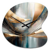 Abstract Shapes And Lines V - Asymmetric Metal Wall Clock