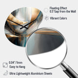 Abstract Shapes And Lines V - Asymmetric Metal Wall Clock