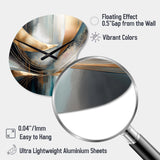 Abstract Shapes And Lines V - Asymmetric Metal Wall Clock