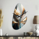 Abstract Shapes And Lines V - Asymmetric Metal Wall Clock