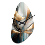 Abstract Shapes And Lines V - Asymmetric Metal Wall Clock