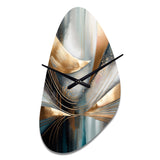 Abstract Shapes And Lines V - Asymmetric Metal Wall Clock